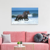Fantasy Horses: Friesians & Sea Leinwanddruck (Insitu (Wohnzimmer))