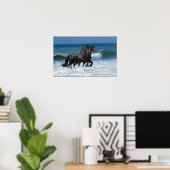 Fantasy Horses: Friesians & Sea Poster (Heimbüro)