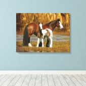 Fantasy Horses: Mare & Foal Leinwanddruck (Insitu (Holzboden))