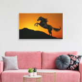 Fantasy Horses: Mountain Sunset Leinwanddruck (Insitu (Wohnzimmer))