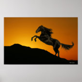 Fantasy Horses: Mountain Sunset Poster (Vorne)