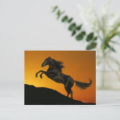 Fantasy Horses: Mountain Sunset Postkarte (Stehend Vorderseite)