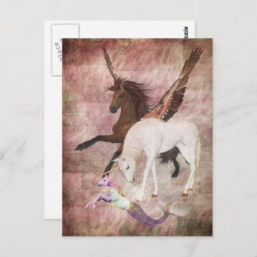Fantasy Horses Postkarte (Vorne/Hinten)