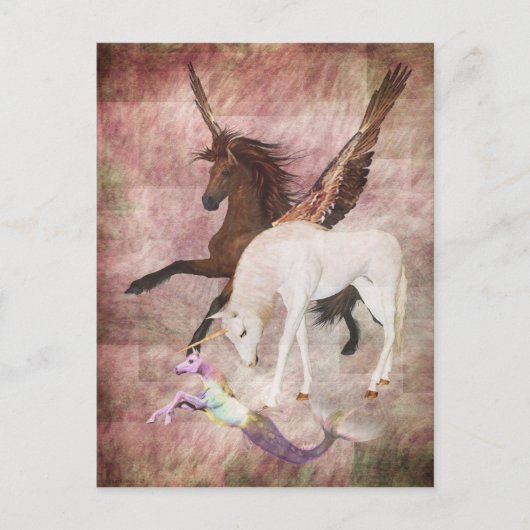 Fantasy Horses Postkarte (Vorderseite)
