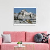 Fantasy Horses: Snow King Leinwanddruck (Insitu (Wohnzimmer))