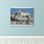 Fantasy Horses: Snow King Leinwanddruck (Insitu (Holzboden))