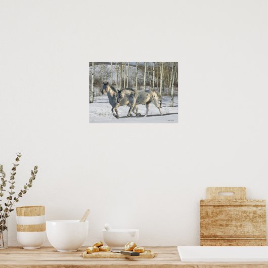 Fantasy Horses: Winter Wunderland Poster (Küche)