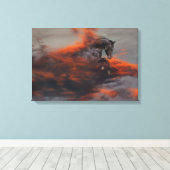 Fantasy Horses: Wolken Leinwanddruck (Insitu (Holzboden))