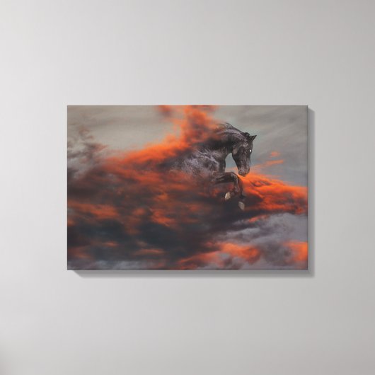 Fantasy Horses: Wolken Leinwanddruck (Vorderseite)