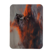 Fantasy Horses: Wolken Magnet (Vertikal)