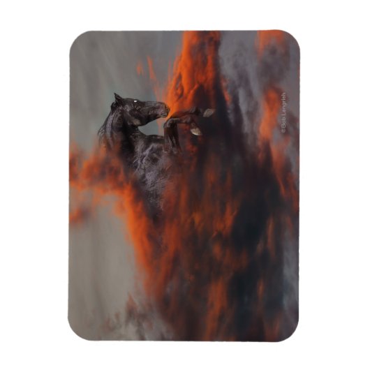 Fantasy Horses: Wolken Magnet (Vertikal)