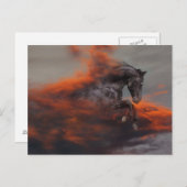 Fantasy Horses: Wolken Postkarte (Vorne/Hinten)