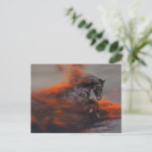 Fantasy Horses: Wolken Postkarte (Stehend Vorderseite)