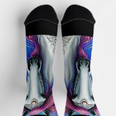 Fantasy Horst, Blue Mauve Pink Mane Silver Lace Socken (Oben)
