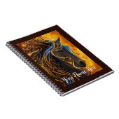 Fantasy Horst in Black & Gold, bearbeitbares Noteb Notizblock (Rechte Seite)