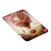 Fantasy Hot Air Ballon Pink Gold Magnet (Rechte Seite)