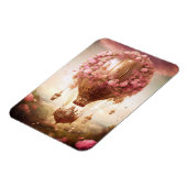 Fantasy Hot Air Ballon Pink Gold Magnet (Linke Seite)