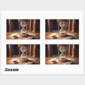 Fantasy Hourglass Rechteckiger Aufkleber (Blatt)