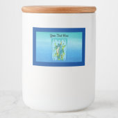 Fantasy Hübsch Aqua Blue Sea Dragon Seaweed Bubble Lebensmitteletikett (Vorderseite)