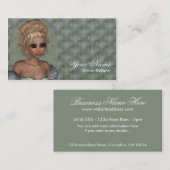 Fantasy Hübsch Blonde Fairy Business Card Visitenkarte (Vorne/Hinten)