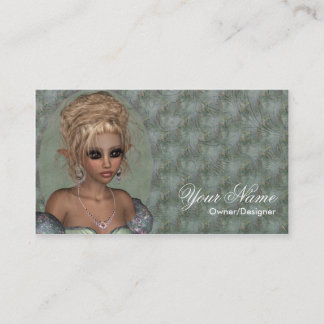 Fantasy Hübsch Blonde Fairy Business Card Visitenkarte