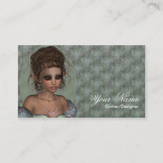 Fantasy Hübsch Brünett Fairy Business Card Visitenkarte