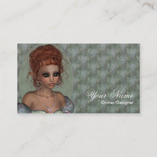 Fantasy Hübsch Redhead Fairy Business Card Visitenkarte