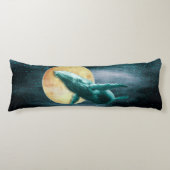 Fantasy Humpback Whale Fliegen zum Mond - Körper P Seitenschläferkissen (Vorderseite)