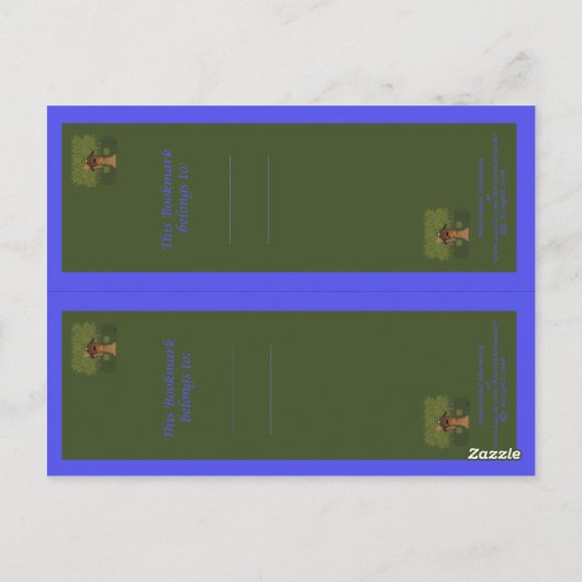 Fantasy Hütte und Zedernbaum Lesezeichen Postkarte (Rückseite)