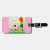 Fantasy Ice Cream Cone mit Happy Running Boy Gepäckanhänger (Vorderseite horizontal)