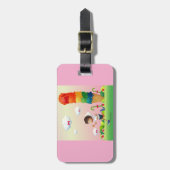 Fantasy Ice Cream Cone mit Happy Running Boy Gepäckanhänger (Vorderseite vertikal)