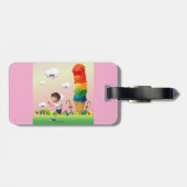 Fantasy Ice Cream Cone mit Happy Running Boy Gepäckanhänger (Rückseite horizontal)