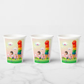 Fantasy Ice Cream Cone mit Happy Running Boy Pappbecher