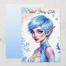 Fantasy ice elf Winter magische Schneeflocke Kunst