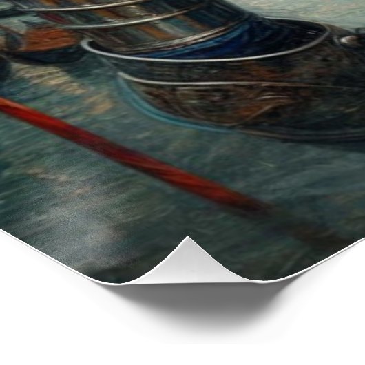 Fantasy-Illustration der Kriegerprinzessin Poster (Ecke)