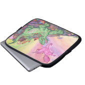 Fantasy Illustration Lizard Pink Flying Unicorn Laptopschutzhülle (Vorne Knopf)