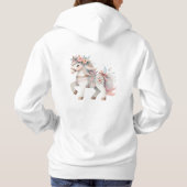 Fantasy Illustration von Floral Pastel Horse Hoodie (Rückseite)