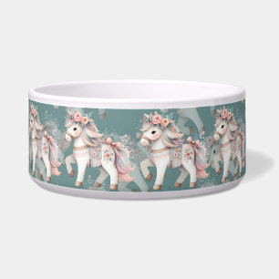 Fantasy Illustration von Floral Pastel Horse Napf