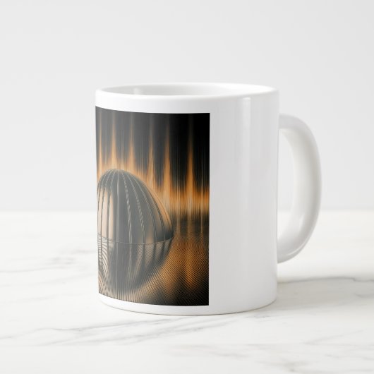 Fantasy Image Bronze Halfdome On Reflected Surface Jumbo-Tasse (Vorderseite Rechts)