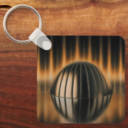 Fantasy Image Bronze Halfdome On Reflected Surface Schlüsselanhänger (Vorderseite)