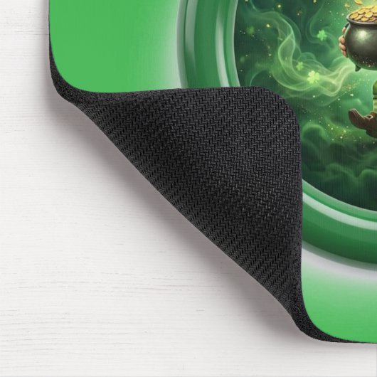 Fantasy Image Leprechaun Carrying Pot Of Gold Mousepad (Ecke)
