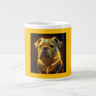 Fantasy Image Neon Yellow English Bulldog Jumbo-Tasse