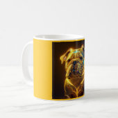 Fantasy Image Neon Yellow English Bulldog Kaffeetasse (Vorderseite Links)