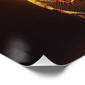 Fantasy Image Neon Yellow English Bulldog Poster (Ecke)