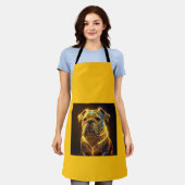 Fantasy Image Neon Yellow English Bulldog Schürze (Getragen)