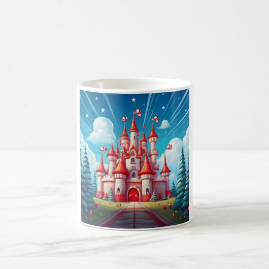 Fantasy Image Of A Candy Cane Castle Kaffeetasse (Mittel)