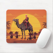 Fantasy Image of Skeleton Riding Striped Camel Mousepad (Mit Mouse)