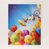 Fantasy Imaging Girl mit Regenschirmen Puzzle (Vertikal)