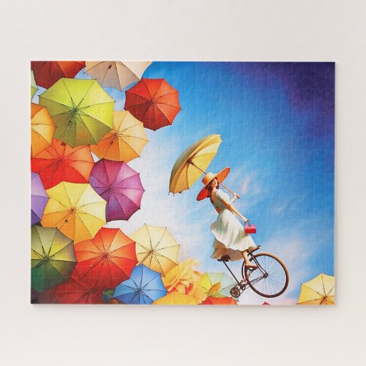 Fantasy Imaging Girl mit Regenschirmen Puzzle (Horizontal)