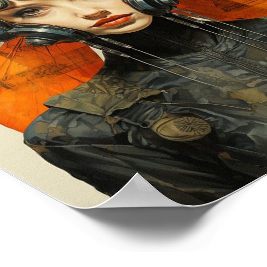 Fantasy Insect-Frau Poster (Ecke)